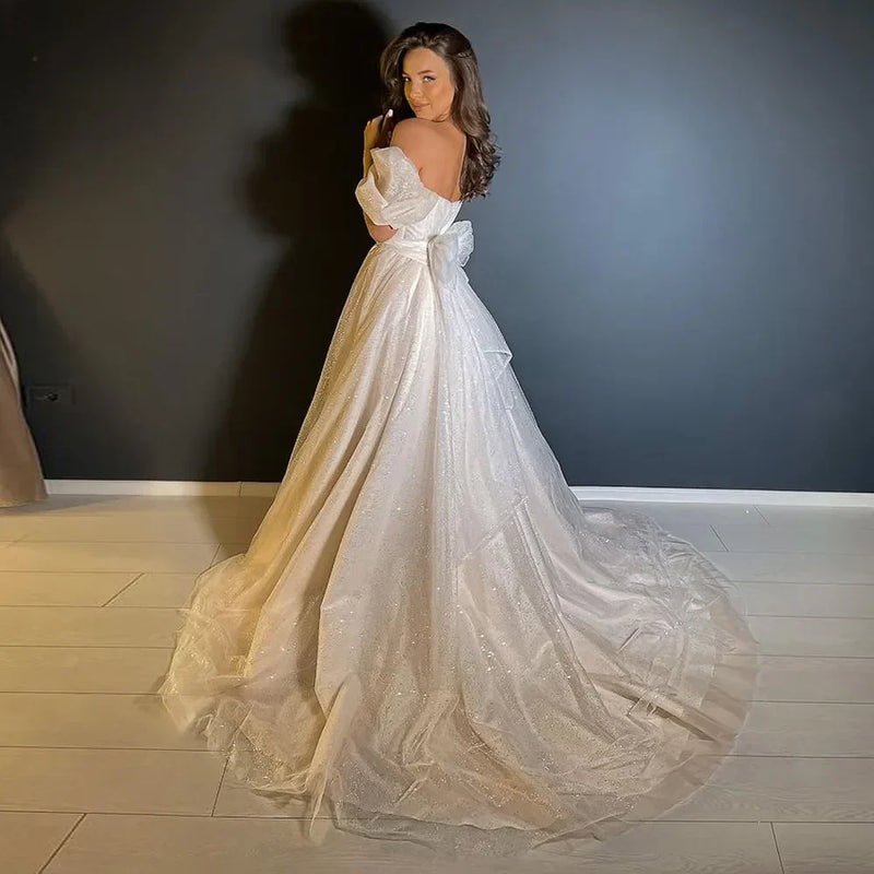 robe-de-mari-e-princesse-manche-courte