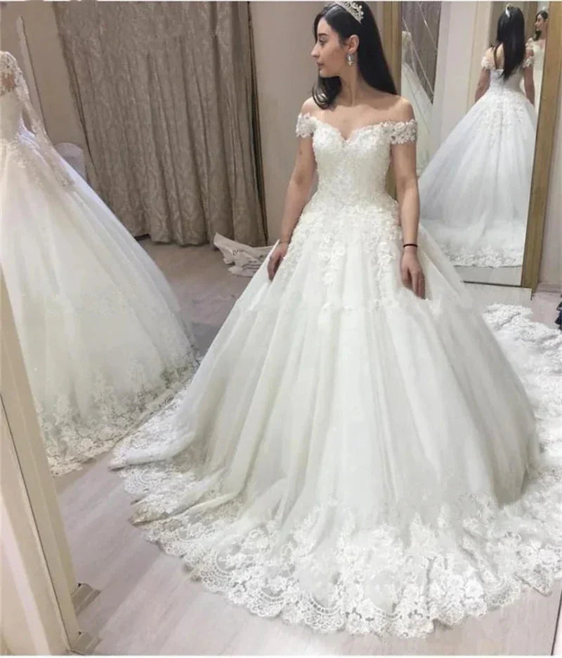 Robe de Mariée Princesse Longue Traine