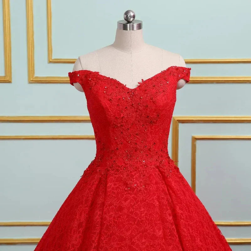 Robe de Mariée Princesse Rouge