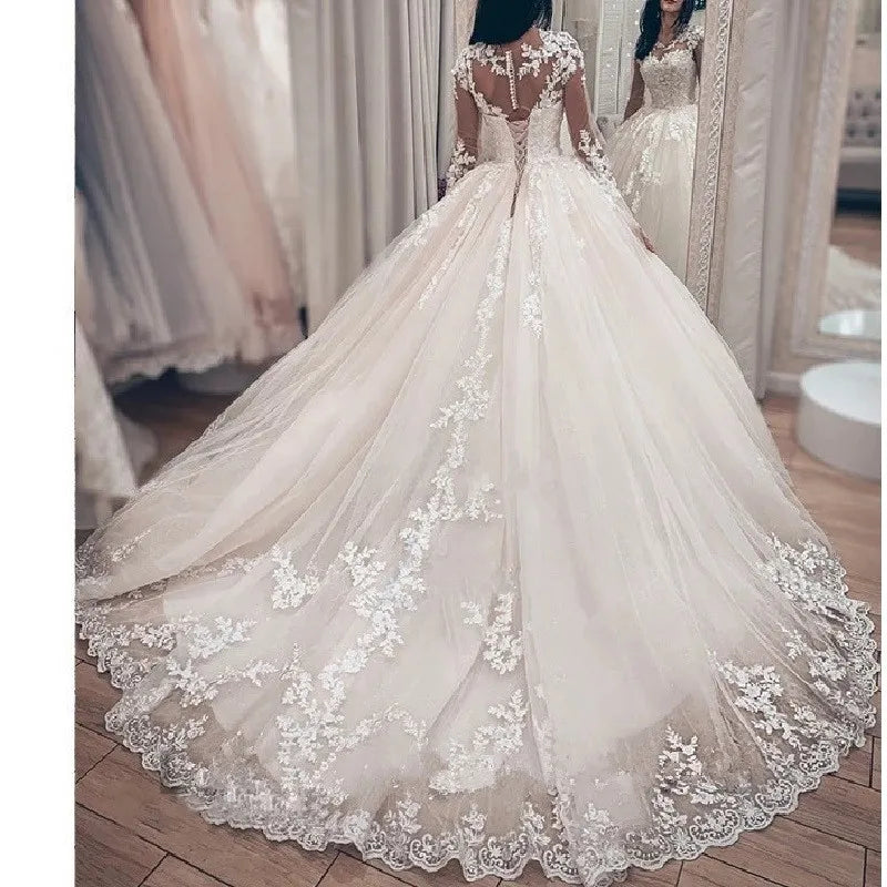robe-mariee-princesse-manche-dentelle