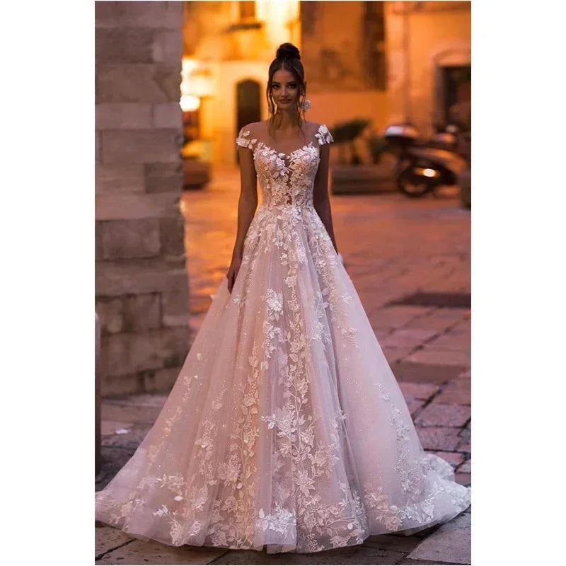 Robe de Mariée Princesse Beige