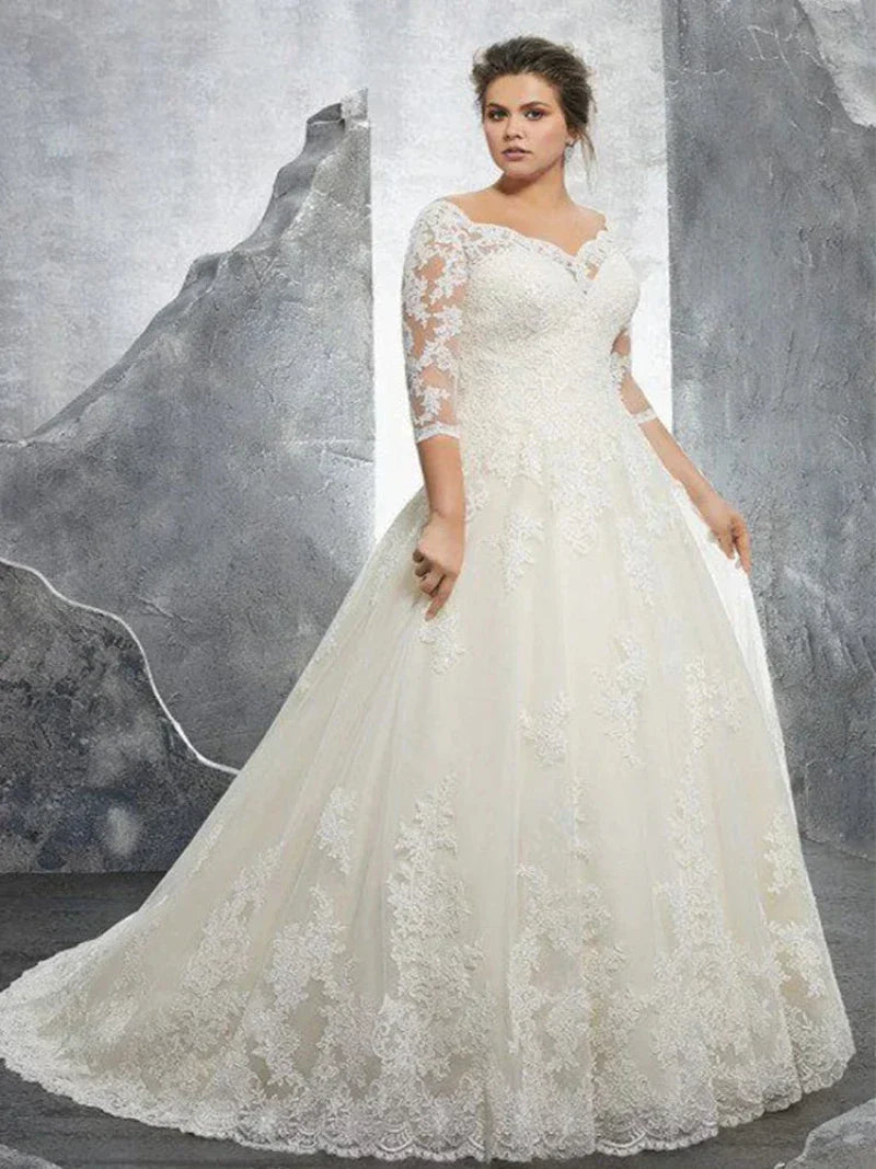 robe-de-mariee-grande-taille-princesse